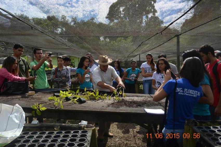 Ação: Aula prática com acadêmicos do Curso de Engenharia Florestal - UNEMAT