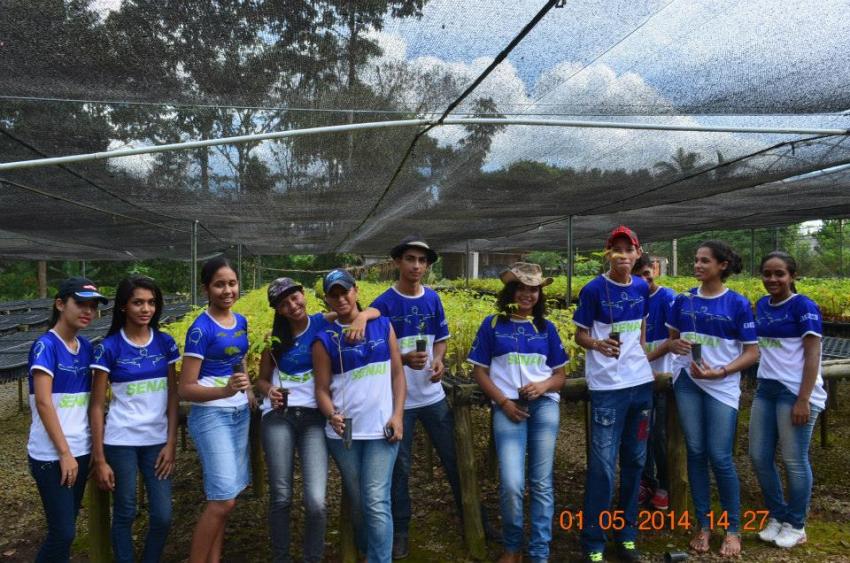 Ação: Aula prática com alunos do Curso - Agente de Desenvolvimento Socioambiental - SENAI
